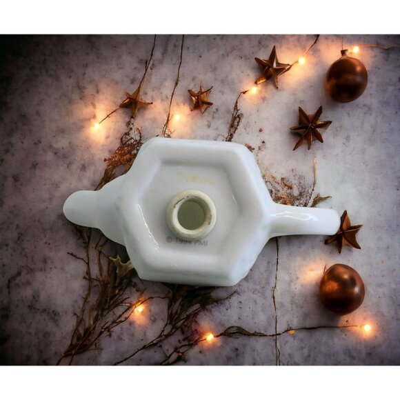 Vintage 1994 Enesco Precious  Moments Boy Wrapped In Lights Teapot Ornament - Picture 5 of 6